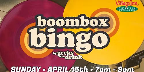 Boombox Bingo! 04\/15\/26