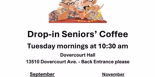 Seniors Drop In Coffee at Dovercourt Hall