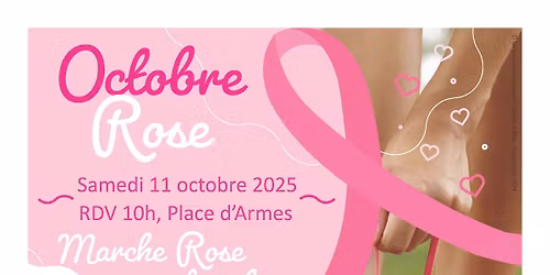 Marche solidaire pour Octobre Rose - RV à 10h Place d'Armes à Ruffec