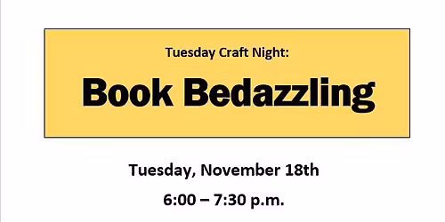 Tuesday Craft Night: Book Bedazzling