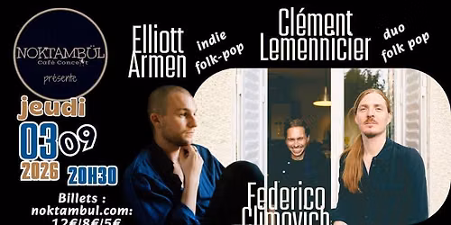Elliott Armen\u30fbIndie folk-pop \/\/+\/\/ Cl\u00e9ment Lemennicier MOUNTAIN DREAMER\u30fbfolk pop @noktambul_rennes