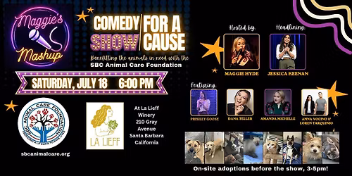Comedy for a Cause &  Maggies Mashup at La Lieff Santa Barbara