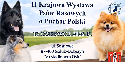 II Krajowa Wystawa Ps\u00f3w Rasowych - 13 czerwca 2026 - Golub-Dobrzy\u0144