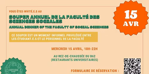 Souper annuel de la Facult\u00e9 des Sciences Sociales