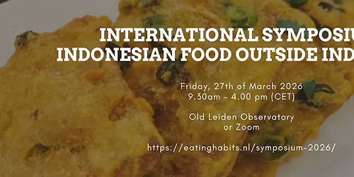 Indonesian Food outside Indonesia (international symposium)