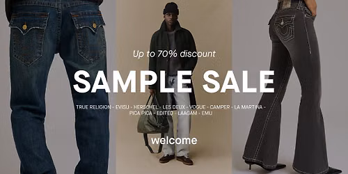 SAMPLE SALE - UP TO 70% OFF