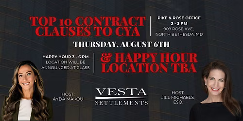 Top 10 Contract Clauses to CYA & Happy Hour