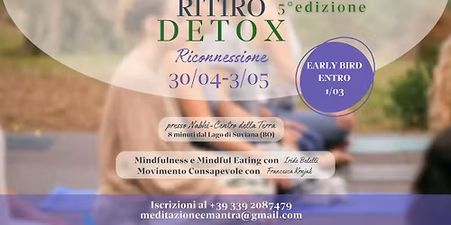 Ritiro Detox | 30 Aprile - 3 Maggio | Appennino Bolognese