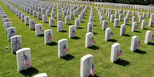 Memorial Day flag placement and Memorial Ceremony 