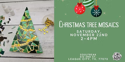 Christmas Tree Mosaic Workshop at Soulfreak Cafe