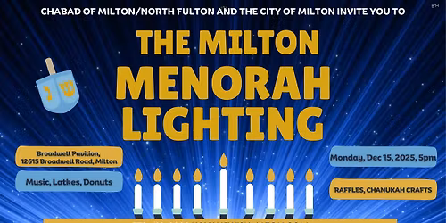 Milton Menorah Lighting