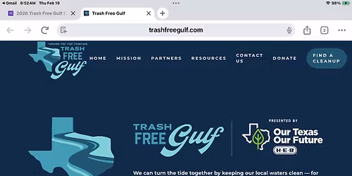 Trash Free Gulf Clean Up on the Guadalupe River in New Braunfels, TX