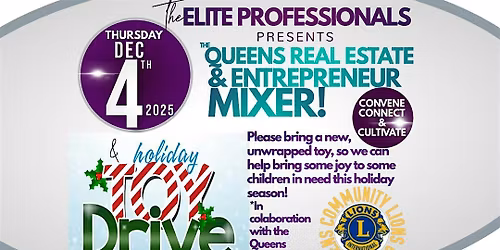Queens Real Estate Professionals Mixer and Toy Drive- 4th Annual