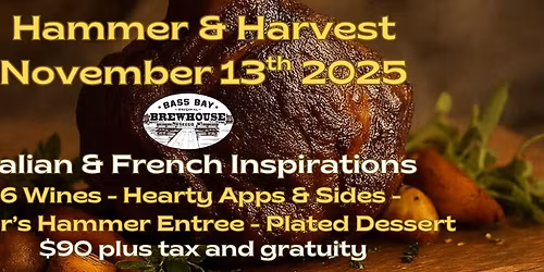 Hammer & Harvest Wine Dinner: Thor\u2019s Hammer Edition