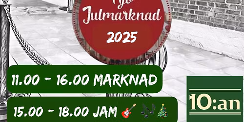 JULMARKNAD \ud83c\udf84\u2744\ufe0f + \ud83c\udfb6\ud83e\udd41 MUSIK-JAM, 10:an i Hjo 