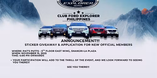 Club Ford Explorer Philippines Meet Up