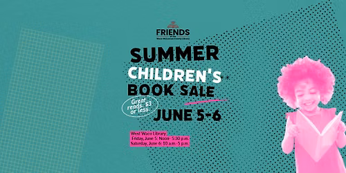 Annual Summer Book Sale- Children's Books Only