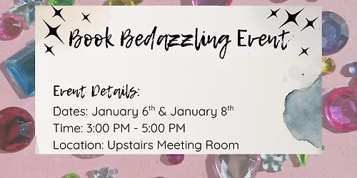 Book Bedazzling Event