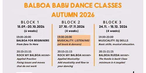 Musicality Class: LISTENING! (for all Swing dancers and levels)
