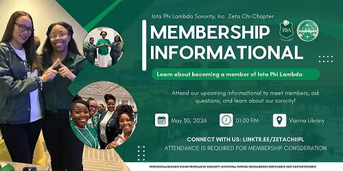Iota Phi Lambda Sorority, Inc. Zeta Chi Chapter Interest Meeting