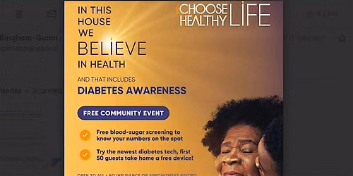 CHOOSE HEALTHY LIFE - COMMUNITY DIABETES AWARENESS