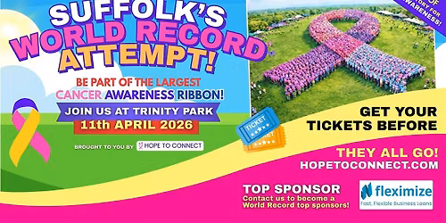 Suffolk's World Record Attempt 2026 of the Largest Cancer Awareness Ribbon