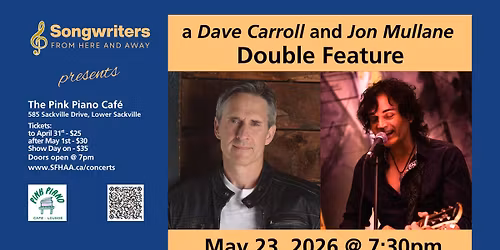 Jon Mullane & Dave Carroll, Double Feature Concert