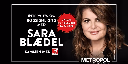 Interview og bogsignering med Sara Bl\u00e6del