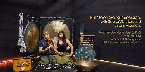 Full Moon Gong Sound Bath with Gebiya Vibrations and La Luna Vibrations at Amy Bezek Photography