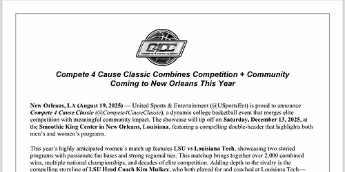 Compete 4 Cause at Smoothie King Center