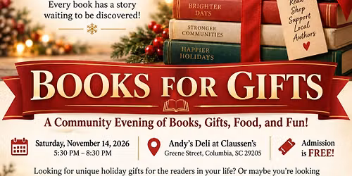 Books For Gifts: A Community Evening of Books, Gifts, Food, and Fun!
