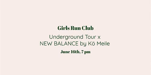 Underground Tour x NEW BALANCE by K\u00f6 Meile