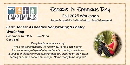 Escape to Emmaus: Creative Songwriting & Poetry Workshop