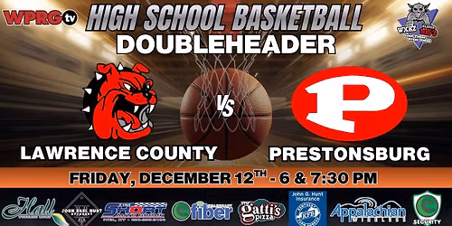 Lawrence Co. @ Prestonsburg - High School Basketball Doubleheader on WPRGtv (Dec. 12, 2025)