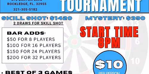 Friday night blind draw dart tournament 