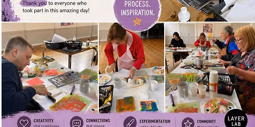 Mixed Media Creative Gel plate Tuesday Class 