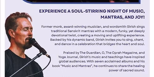 Girish: Soul-Stirring Night of Music, Mantras and Joy!