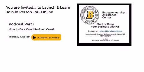 Business Launch and Learn - How to Be a Good Podcast Guest