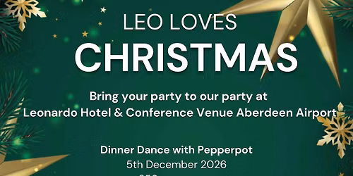 Dinner dance with Pepperpot- Saturday the 5th of December \ud83e\udea9\ud83c\udf84\u2728
