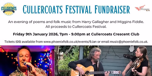 Harry Gallagher & Miggins Fiddle - music and poetry in aid of Cullercoats Festival
