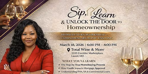 Learn the path to homeownership while enjoying a complimentary wine tasting