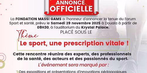Forum Sport Santé de Douala