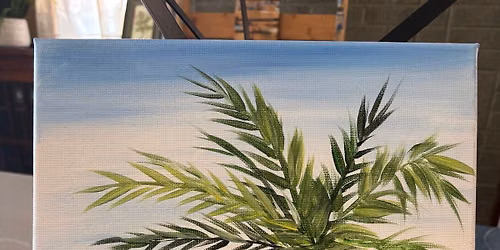Anyone Can Paint-Palm Tree on beach.