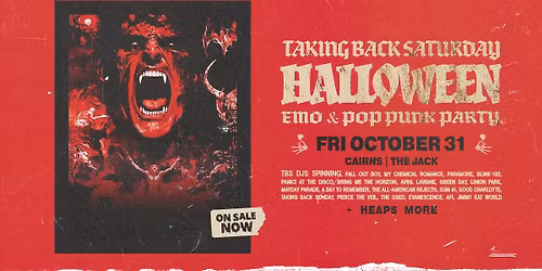 Taking Back Saturday Halloween: Emo & Pop Punk Party - Cairns