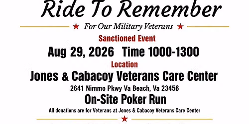 \ud83c\udfcd\ufe0f BoneShakers Ride to CVMA VA 27-1 Ride to Remember
