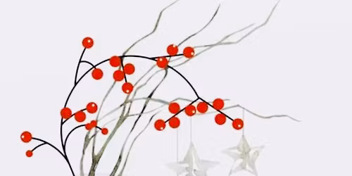 DAY CLASS Holly Berries with Stars Watercolor Class with Tia on Thursday December 11 from 1-2pm