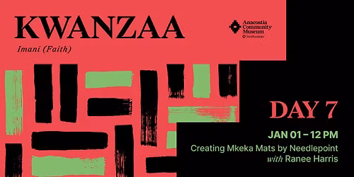 Kwanzaa at ACM: Imani - Creating Mkeka Mats by Needlepoint