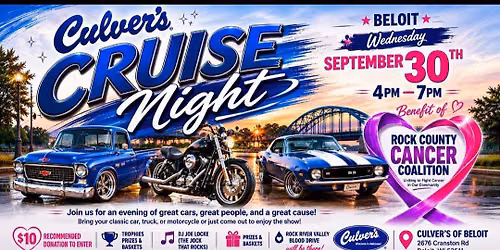 Culver's Cruise Night for a Cause: Benefiting RCCC