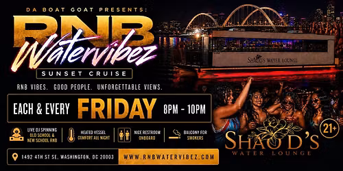 Shaod's Water Lounge " R & B Water Vibez Cruise" (Boat Indoors w\/Air)