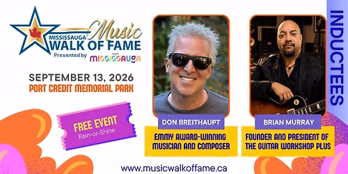 2026 Mississauga Music Walk of Fame Induction Ceremony